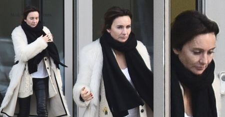 Dominika Kulczyk w białym futerku wychodzi z gabinetu medycyny estetycznej (ZDJĘCIA)