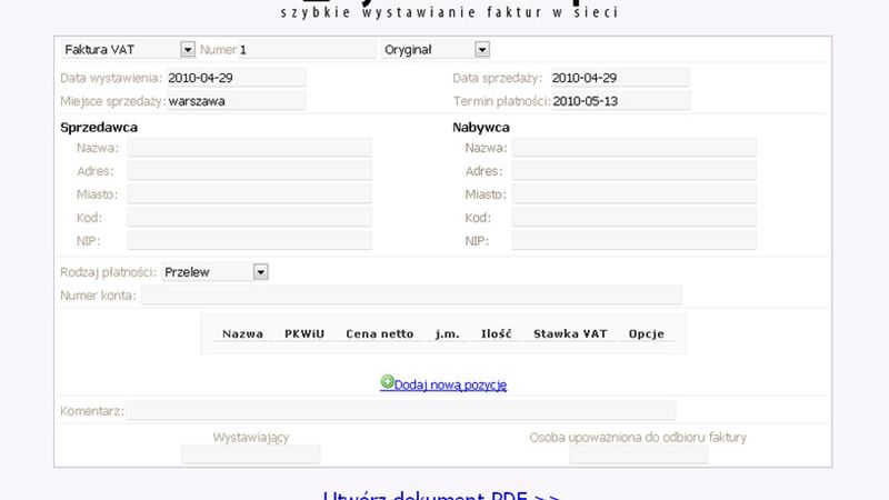 Wystawiaj faktury online 1