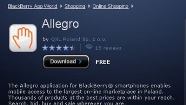 Nowe, darmowe aplikacje w BlackBerry App World - Allegro, Onet.pl i Biznes 1