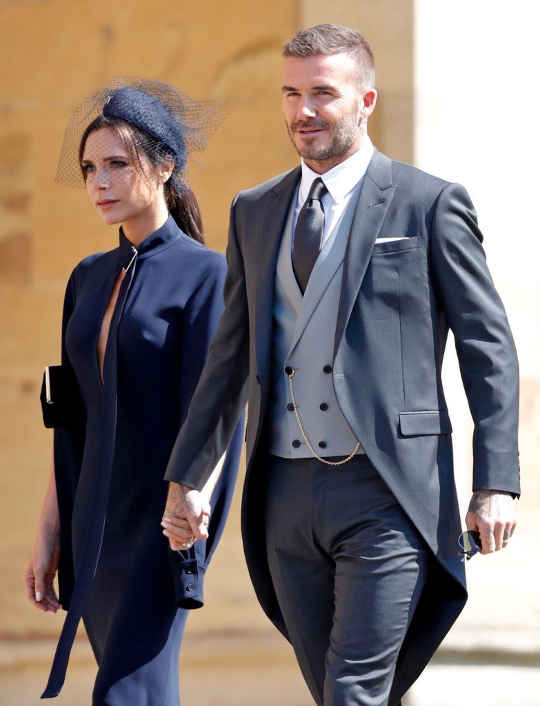 Victoria i David na ślubie Meghan i Harry'ego