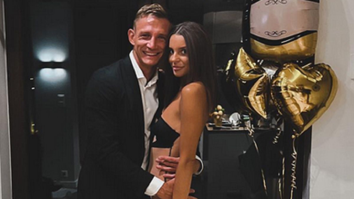 Jakub Rzeźniczak z żoną