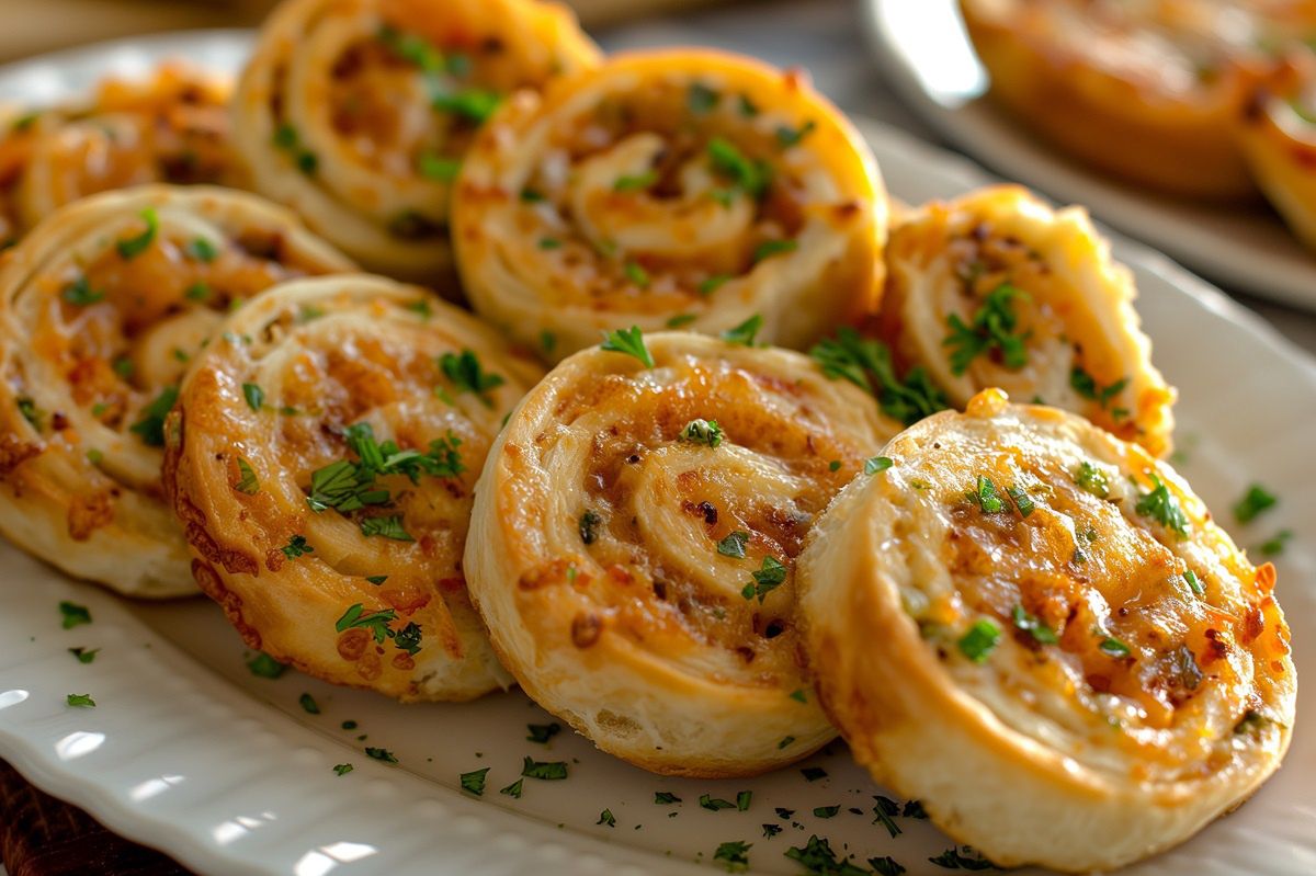 Puff pastry rolls with ham and cheese: A quick gourmet delight