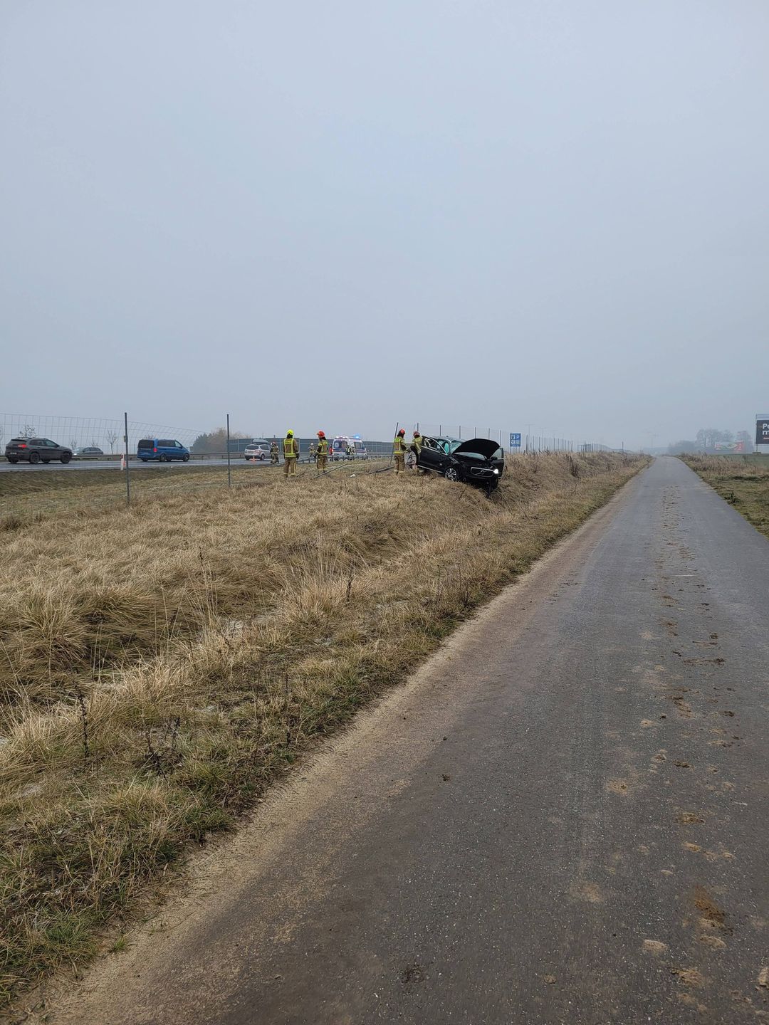 Trudne warunki na A1