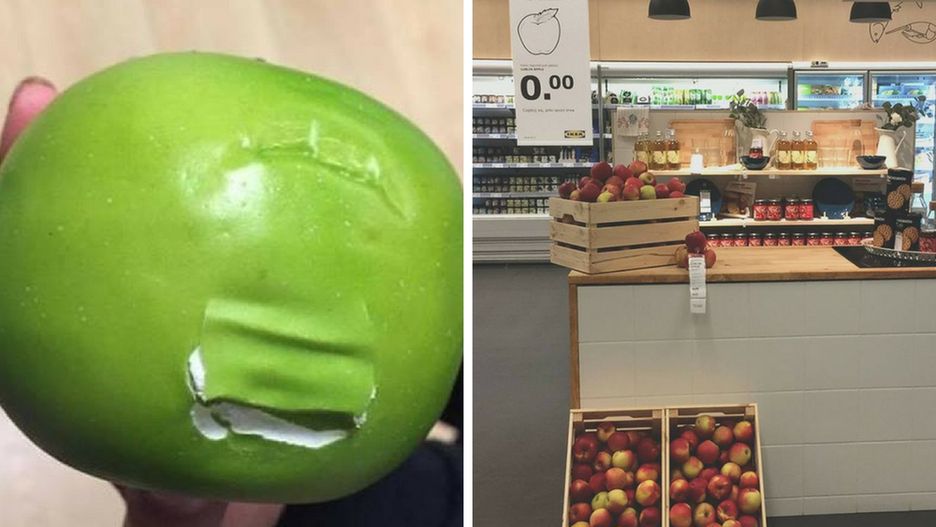 Klienci IKEA w Lublinie połakomili się na sztuczne jabłka