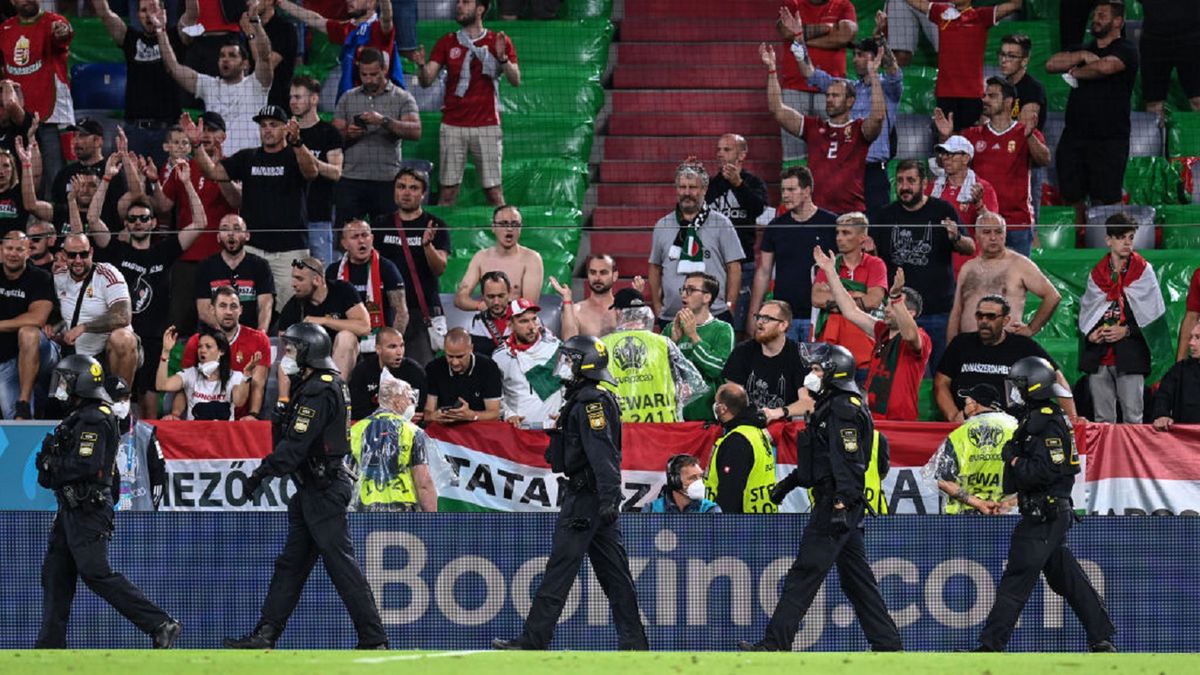 Zdjęcie okładkowe artykułu: Getty Images / Markus Gilliar / Na zdjęciu: węgierscy fani na stadionie w Monachium