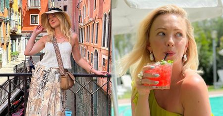 Rzadki widok. Barbara Kurdej-Szatan PRĘŻY się na basenie. Tak mama dwójki dzieci wygląda w limonkowym bikini (ZDJĘCIA)