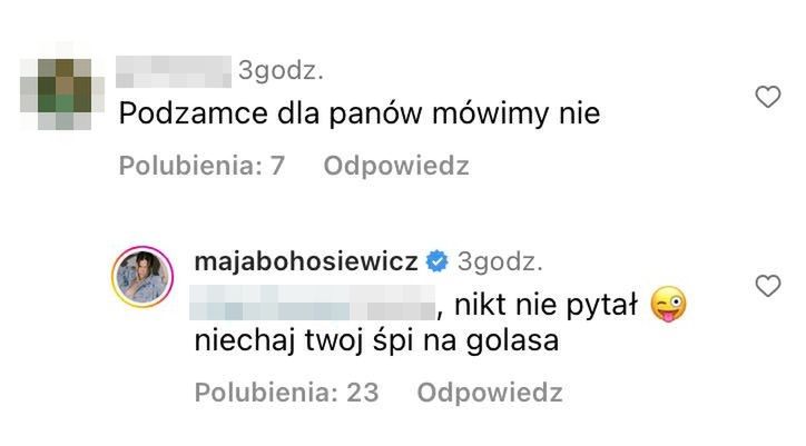 Internauci narzekają na outfit męża Mai Bohosiewicz, a ona odpowiada
