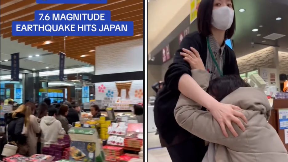 Trzęsienie ziemi w Japonii. Zrzut ekranu / Tik Tok Daily Mail