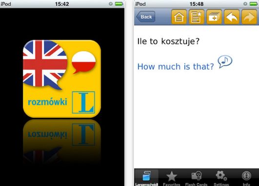 Rozmówki angielskie i francuskie na iPhone’a