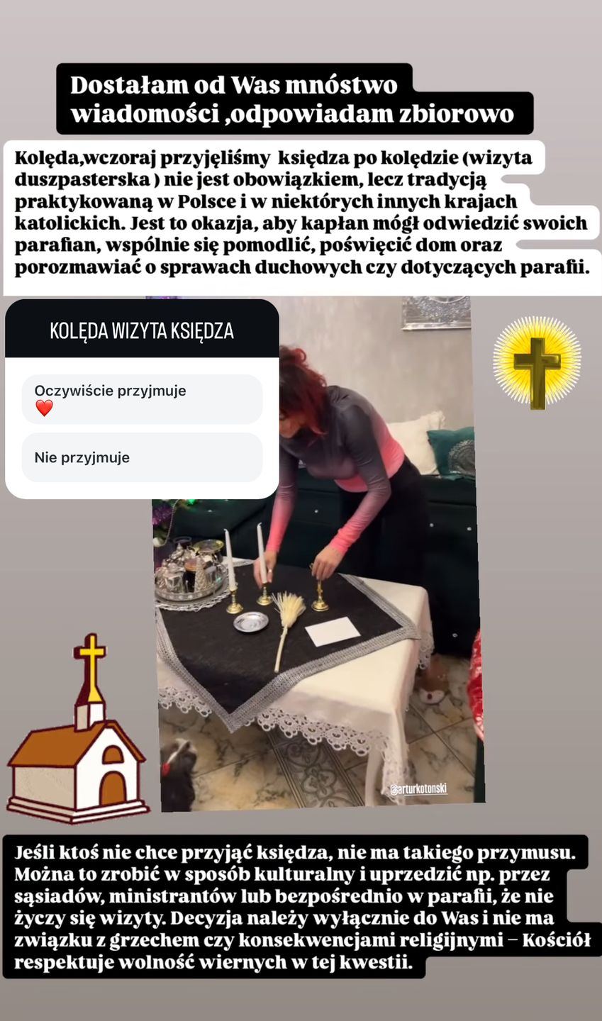 Agnieszka Kotońska pochwaliła się wizytą księdza 