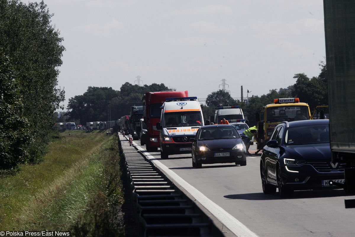 Ruda Śląska: wypadek na A4. Korek ma już 5 km