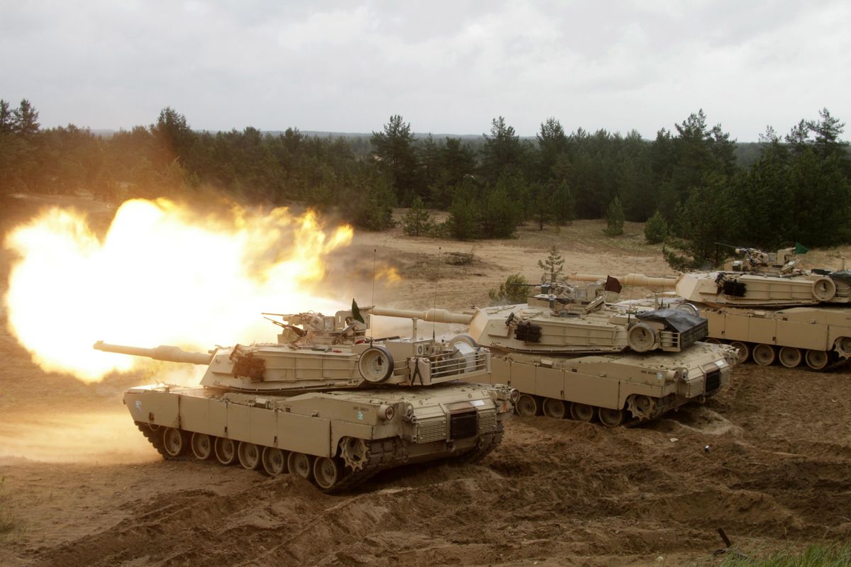 Czołgi Abrams w akcji
