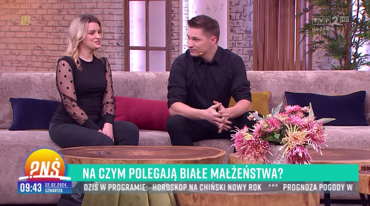 Anna i Adam Stachowiak zdecydowali się na białe małżeństwo. O powodach tej decyzji opowiedzieli w programie TVP2