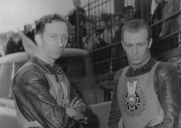 Joachim Maj z prawej jako reprezentant Polski