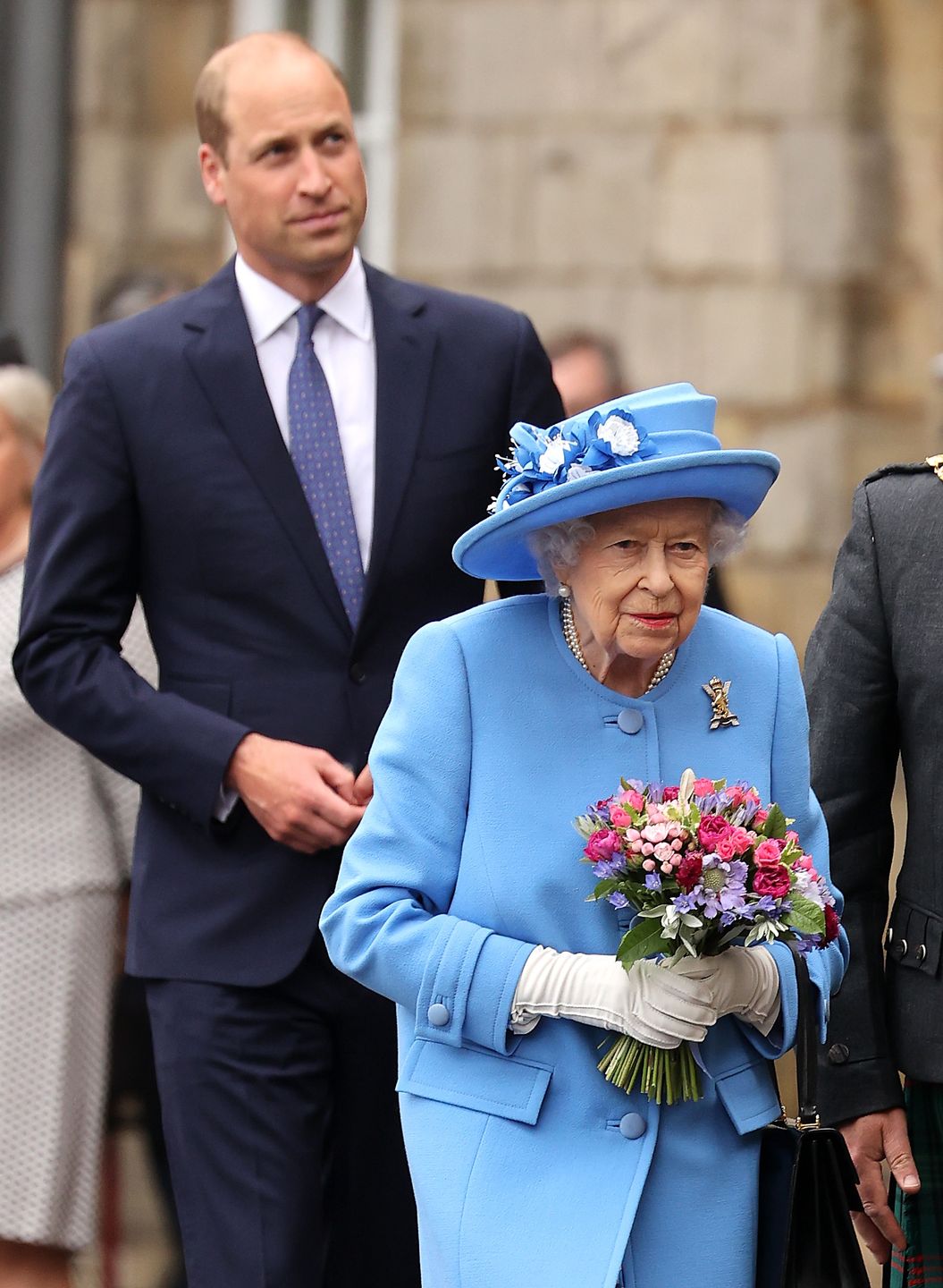 Książę William i królowa Elżbieta