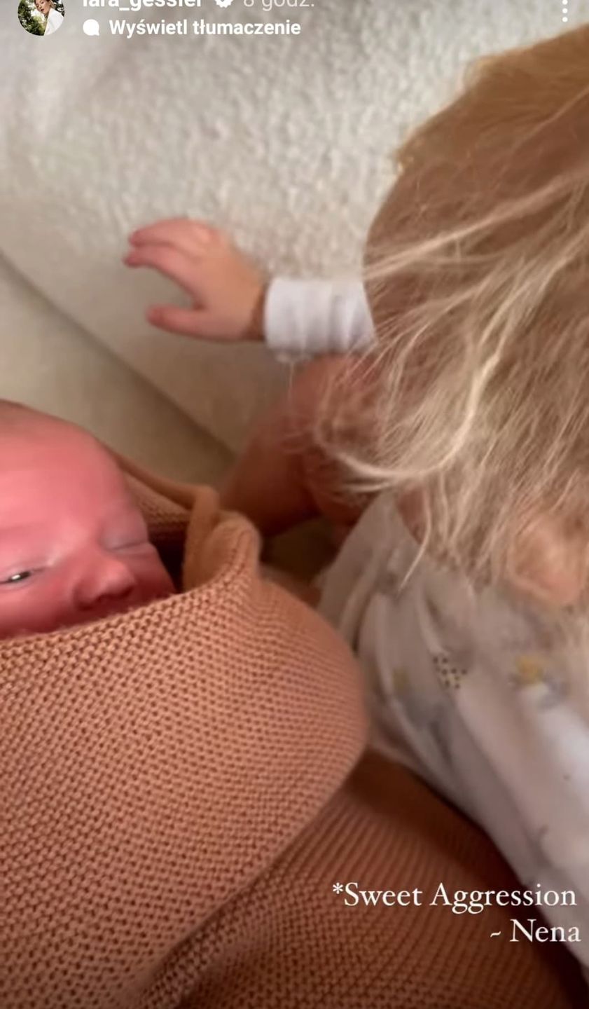 Córeczka Lary Gessler z bratem