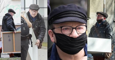 Zbigniew Zamachowski zabiera swoje rzeczy z mieszkania na Żoliborzu (ZDJĘCIA)