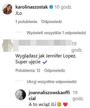 Komentarze pod postem Liszowskiej 