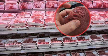 Zobaczył to w mięsie z marketu. Nagranie wrzucił do sieci