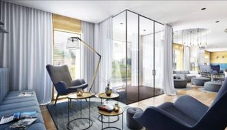 Foyer Aparthotelu Nowa Motława na Wyspie Spichrzów w Gdańsku