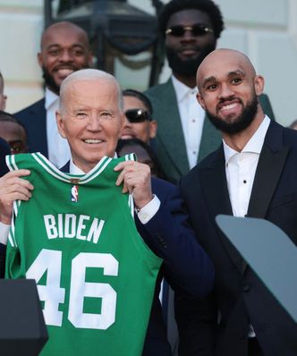 Wielka chwila mistrzów NBA. Prezydent gości Celtics