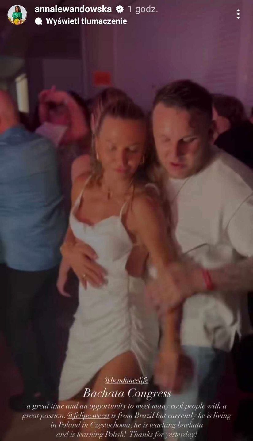 Anna Lewandowska tańczy bachatę
