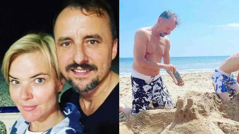 Monika Richardson dokazuje na plaży z Konradem Wojterkowskim 