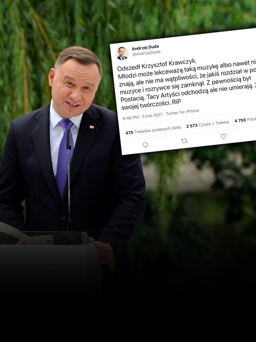 Prezydent Andrzej Duda o Krawczyku. PAD w kondolencjach uderzył w młodych