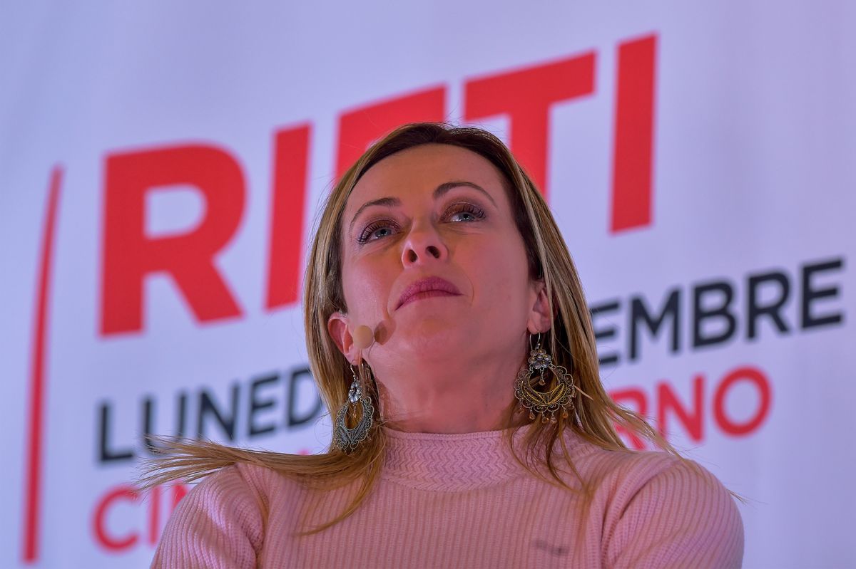 45-річна Мелоні очолює крайню праву партію Fratelli d'Italia ("Брати Італії") (Photo by Riccardo Fabi/NurPhoto via Getty Images)