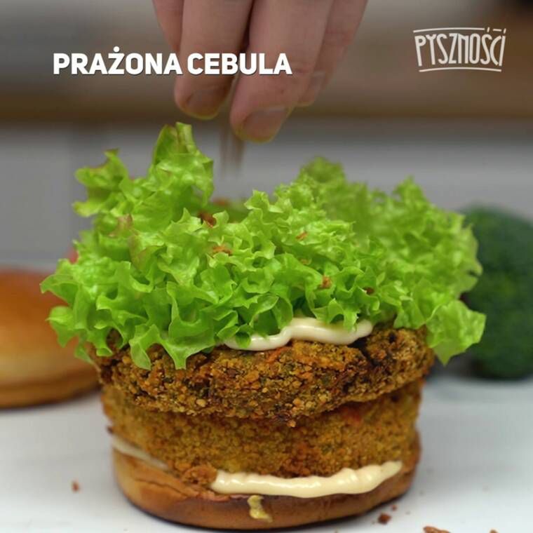 wegetariański burger drwala