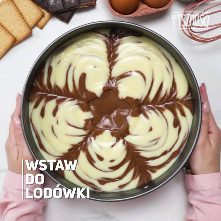 dwukolorowe ciasto bez pieczenia