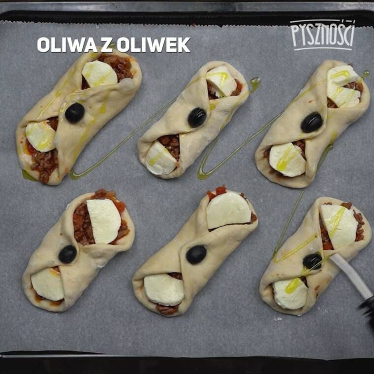 pizzowe sakiewki z wołowiną