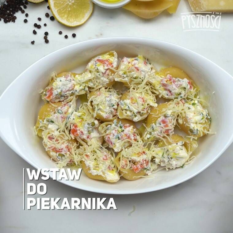 makaronowe muszelki z farszem z ricotty