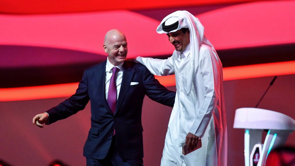 Na zdjeciu: Gianni Infantino i emir Kataru