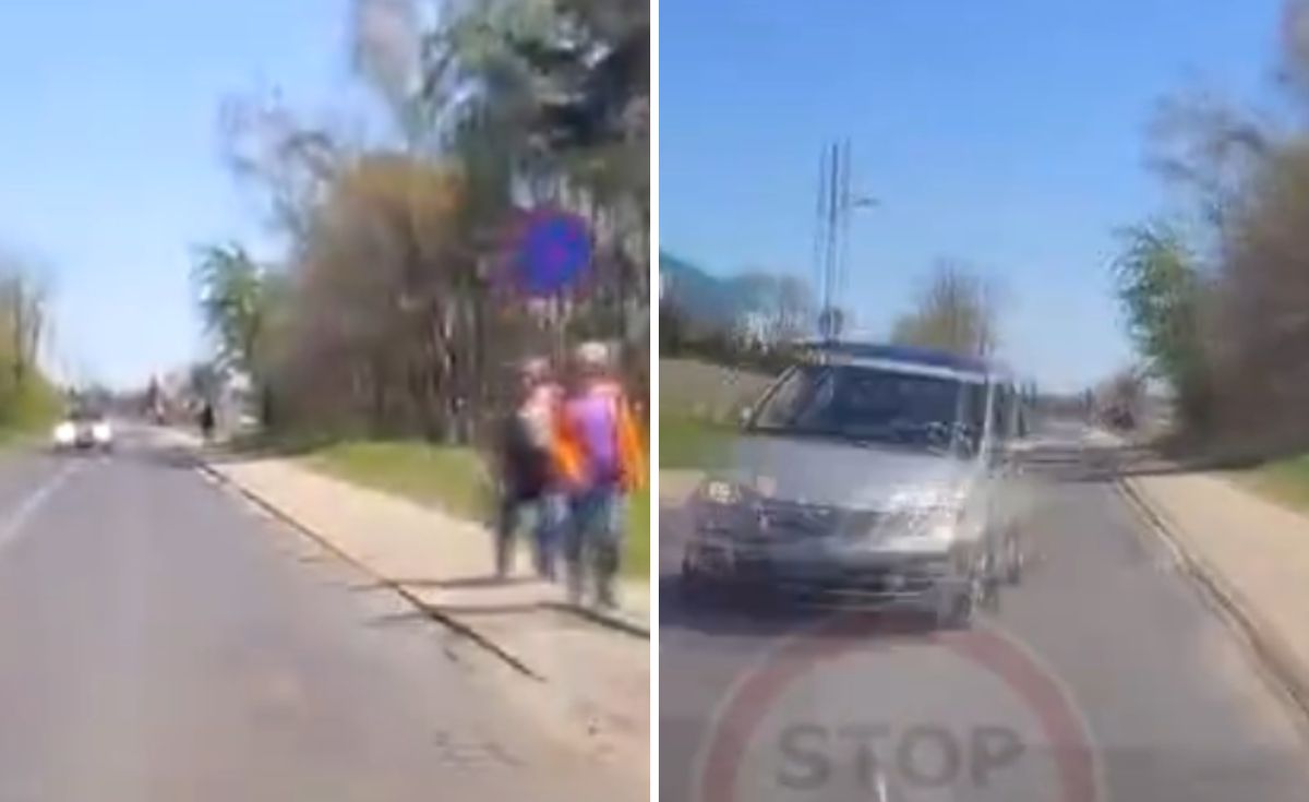 Na nagraniu opublikowanym 2 maja na kanale "Stop Cham" widać groźną sytuację na jednej z ulic w Łodzi