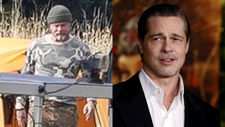 Odmieniony Brad Pitt sfotografowany na planie nowego filmu. Dobrze mu z gęstą brodą?