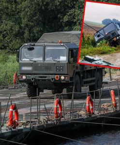 Wojskowy Jelcz w rowie. Logistycy ruszyli na pomoc