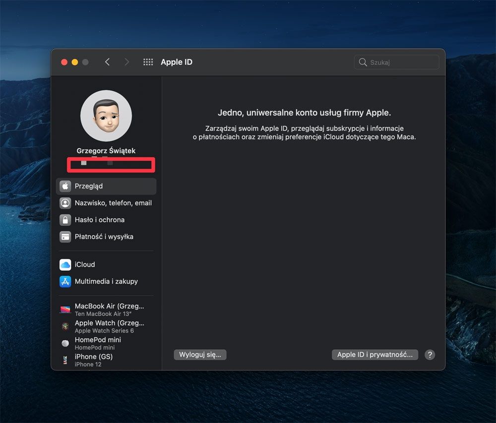 jedno, uniwersalne konto usług firmy apple id