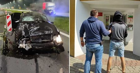 Pościg za 23-latkiem. Potrącił policjanta i staranował szlaban na A4