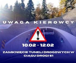 "Tunel S1 zamknięty na trzy noce – objazdy przez stare DK1 i powiatówki"