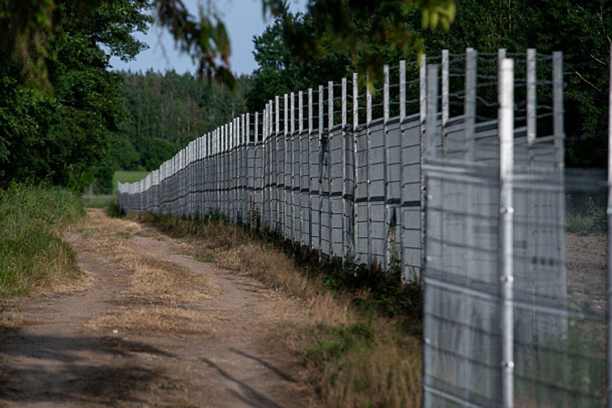 Mur na granicy białorusko-litewskiej 