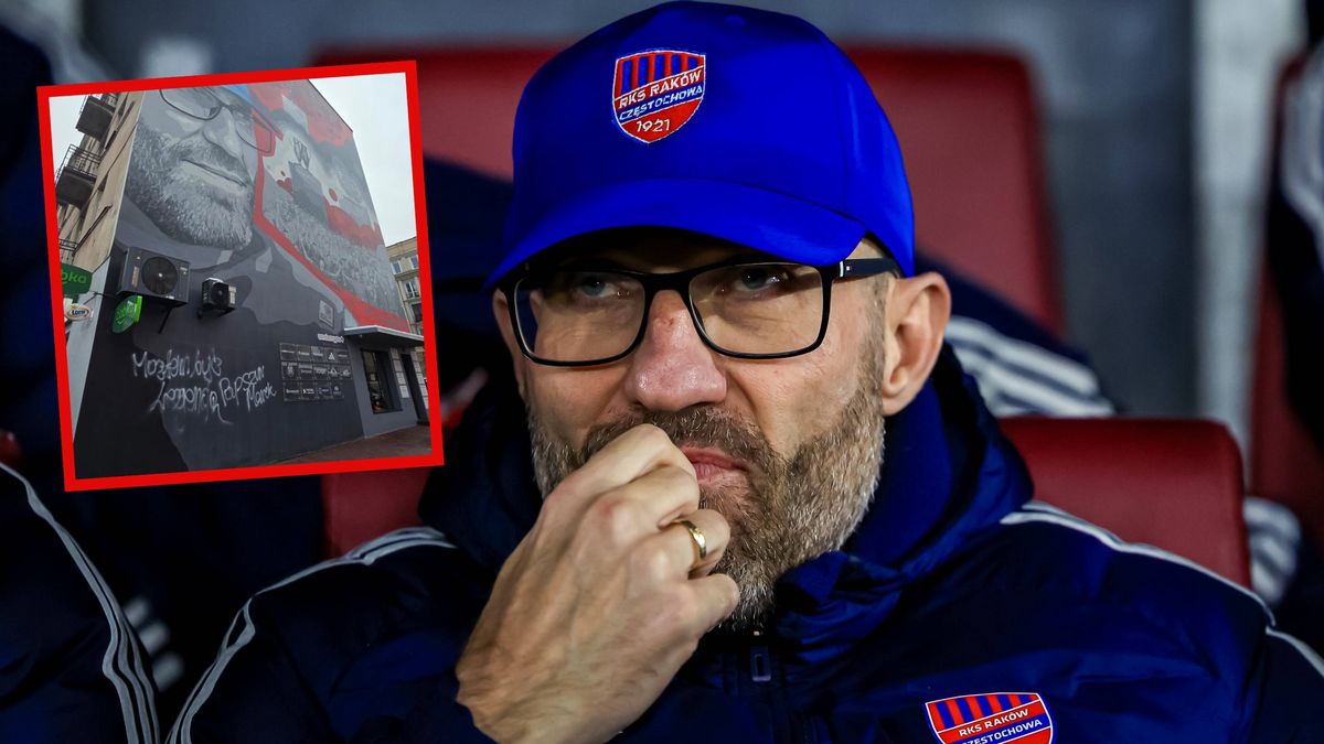 PAP / Na zdjęciu: Marek Papszun i mural po aktualizacji