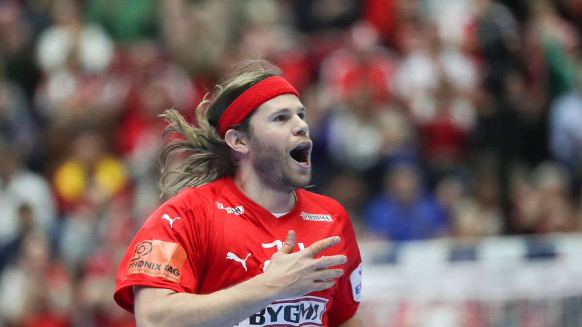 PAP/EPA / ANDREAS HILLERGREN / Na zdjęciu: Mikkel Hansen, reprezentant Danii