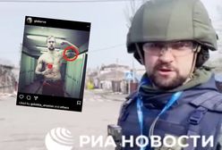 Rosyjski dziennikarz z faszystowskimi tatuażami. Relacjonuje "denazyfikację Ukrainy"