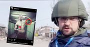 Rosyjski dziennikarz z faszystowskimi tatuażami. Relacjonuje "denazyfikację Ukrainy"