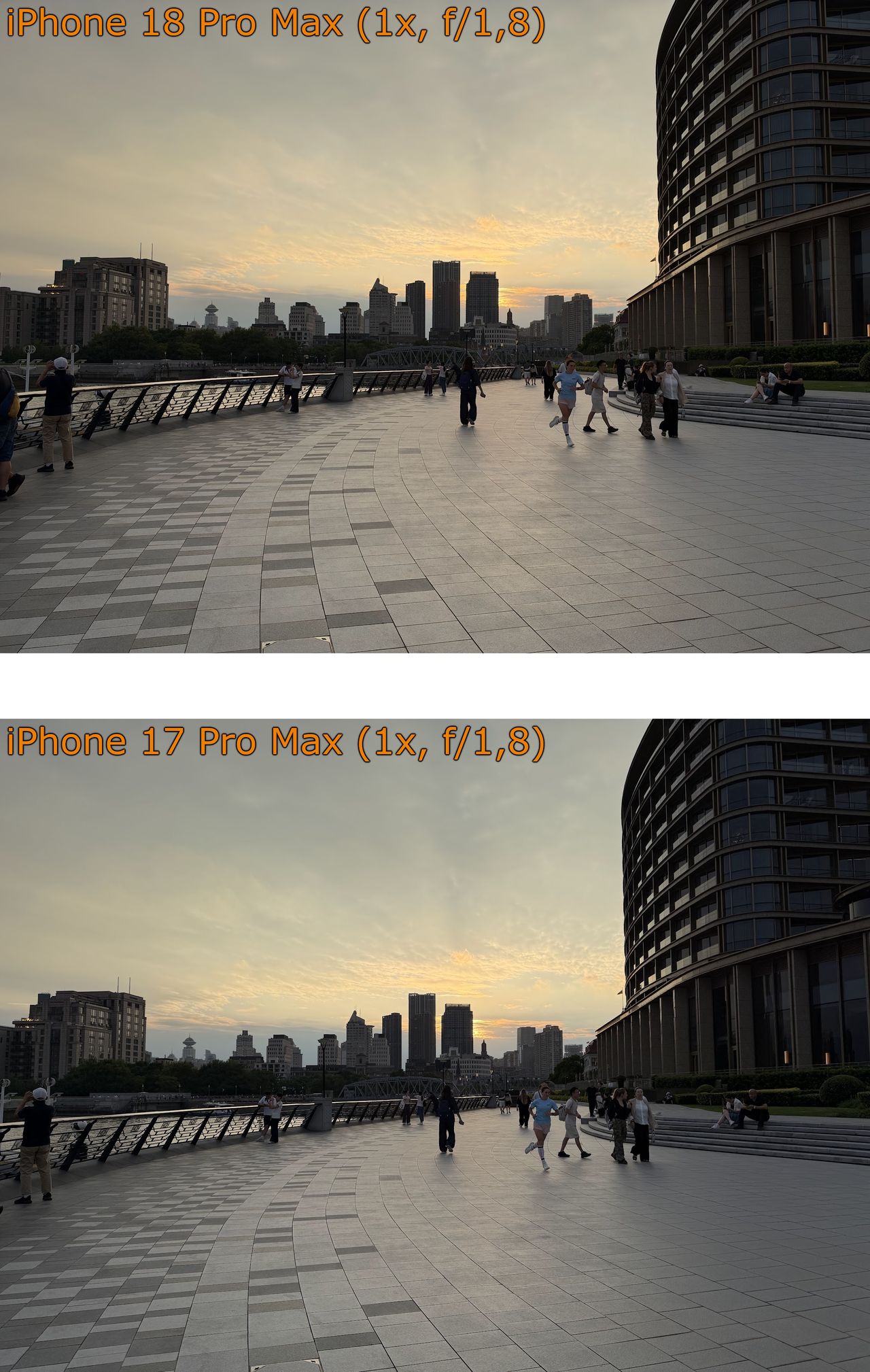 iPhone 18 Pro Max i iPhone 17 Pro Max - porównanie zdjęć