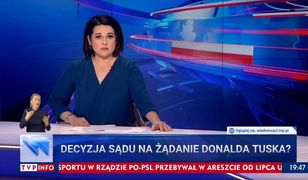 "Wiadomości" idą na rekord. Tusk mówi po niemiecku i "wpływa na decyzje sądu"