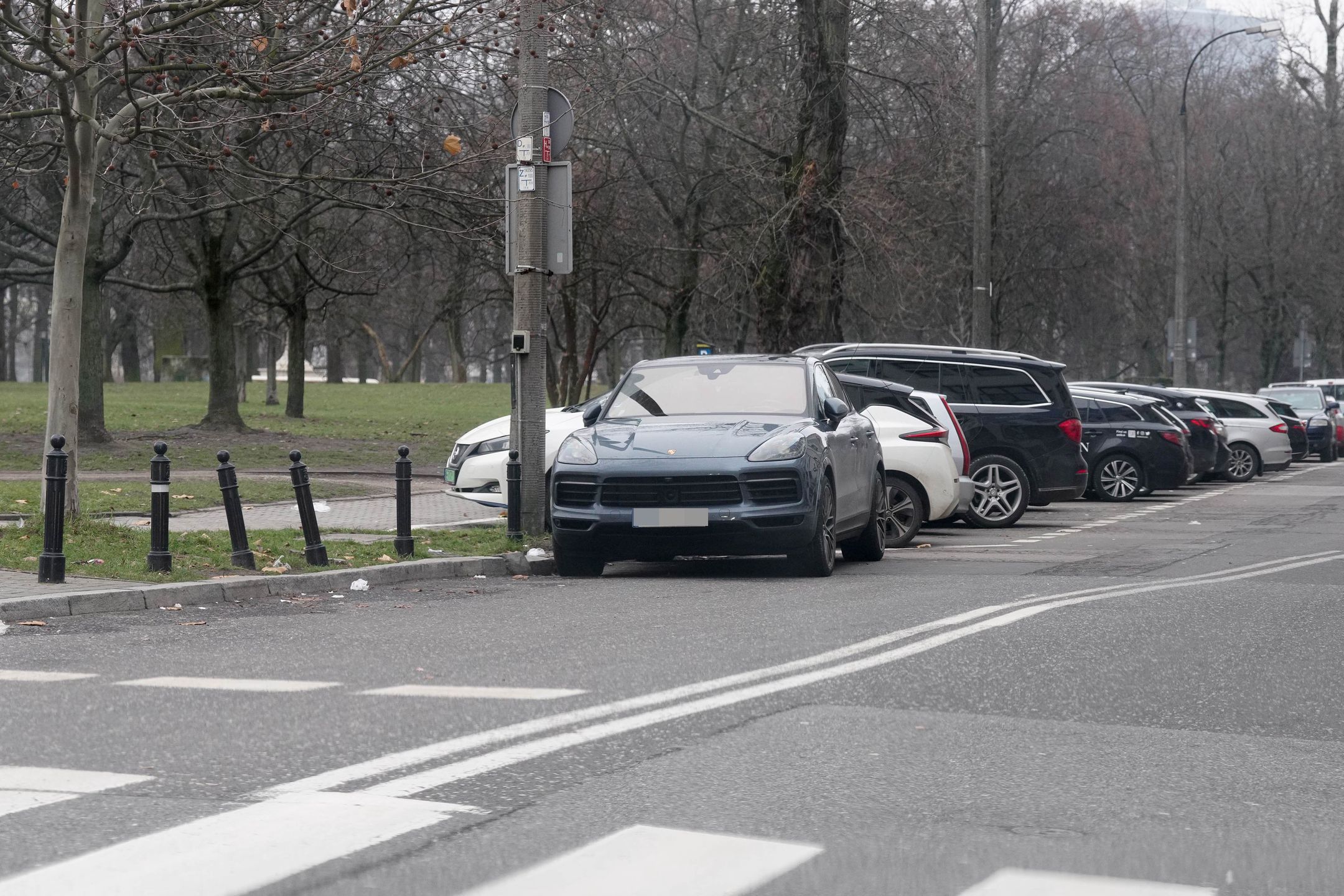 Małgorzata Kożuchowska parkuje na zakazie