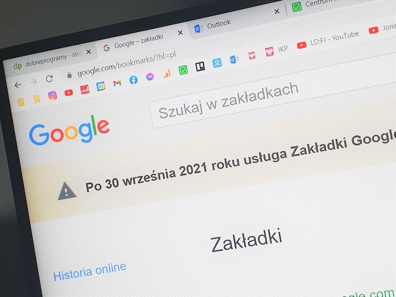 Zakładki Google nie będą działać po 30 września. Można je wyeksportować