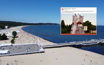 Niecodzienny widok na sopockiej plaży. WOPR mówi o "wybryku"